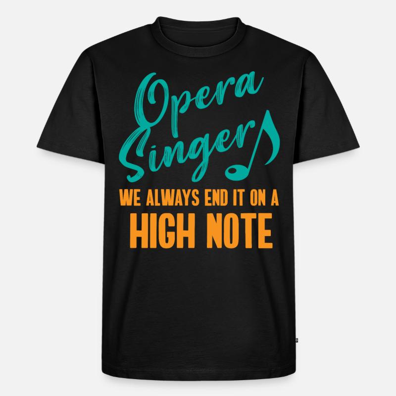 Opernsänger, Gesang, Opera - Männer Premium Bio T-Shirt - Schwarz