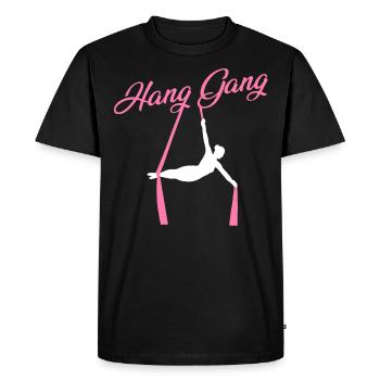 Gagnant de l’air. Soie aérienne - T-shirt Premium bio Homme - noir - Devant - Nico (187cm)