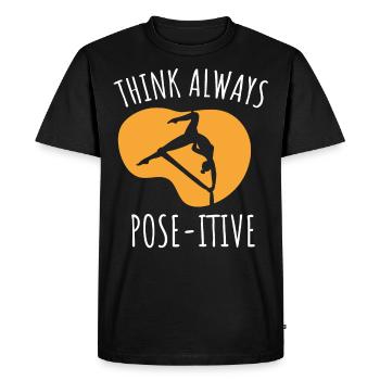 Gagnant de l’air. Soie aérienne - T-shirt Premium bio Homme - noir - Devant - Nico (187cm)