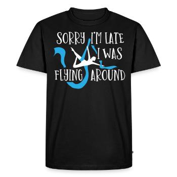 Gagnant de l’air. Soie aérienne - T-shirt Premium bio Homme - noir - Devant - Nico (187cm)