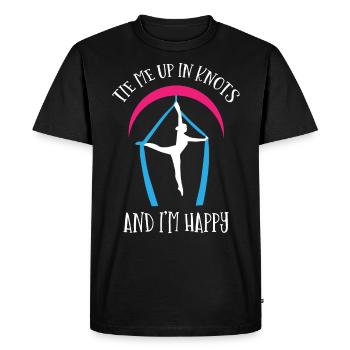 Gagnant de l’air. Soie aérienne - T-shirt Premium bio Homme - noir - Devant - Nico (187cm)
