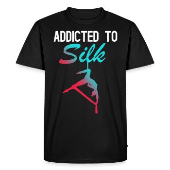 Gagnant de l’air. Soie aérienne - T-shirt Premium bio Homme - noir - Devant - Nico (187cm)