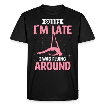 Gagnant de l’air. Soie aérienne - T-shirt Premium bio Homme - noir - Devant - Nico (187cm)