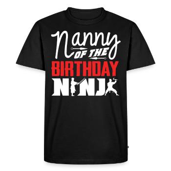 Birthday of the Ninja, Ninja, - Men's Premium Organic T-Shirt - black - Front - Nico (187cm)