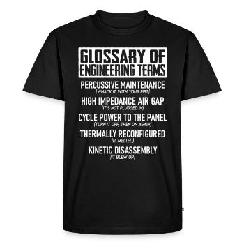 Glossary of technical terms - Men's Premium Organic T-Shirt - black - Front - Nico (187cm)