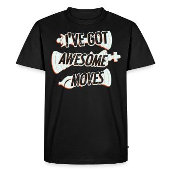 échecs, joueur d’échecs, citation d’échecs - T-shirt Premium bio Homme - noir - Devant - Nico (187cm)