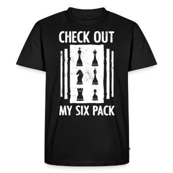 échecs, joueur d’échecs, citation d’échecs - T-shirt Premium bio Homme - noir - Devant - Nico (187cm)