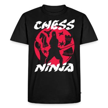 échecs, joueur d’échecs, citation d’échecs - T-shirt Premium bio Homme - noir - Devant - Nico (187cm)