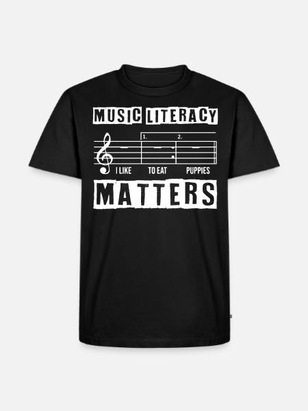 Music competence is important - Men's Premium Organic T-Shirt - black