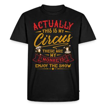 Mon cirque, mes singes - T-shirt Premium bio Homme - noir - Devant - Nico (187cm)