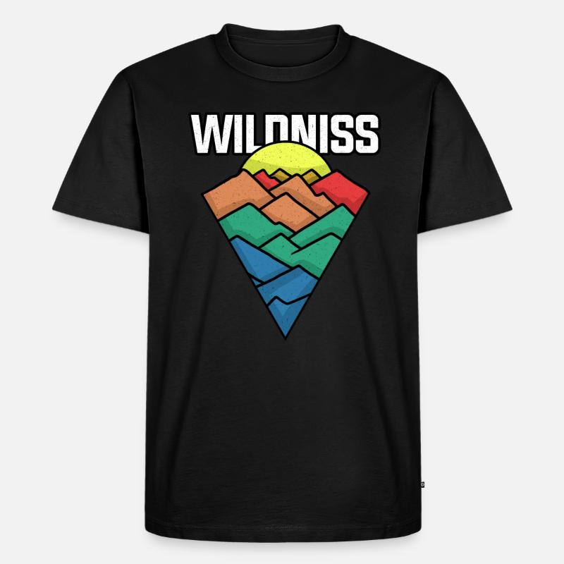 WILDNISS - Männer Premium Bio T-Shirt - Schwarz