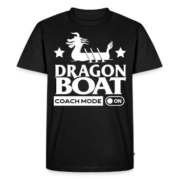 Dragon Boat Coach mode on - Men's Premium Organic T-Shirt - black - Front - Nico (187cm)