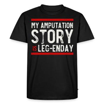 Leg prosthesis, prosthesis, amputee, amputation - Men's Premium Organic T-Shirt - black - Front - Nico (187cm)