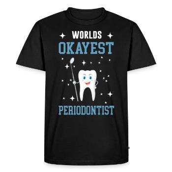 Dentiste, parodontiste - T-shirt Premium bio Homme - noir - Devant - Nico (187cm)