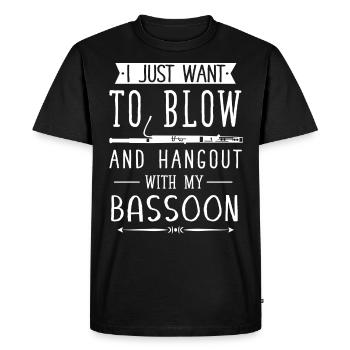Fassoon, hautbois, clarinette, professeur de musique - T-shirt Premium bio Homme - noir - Devant - Nico (187cm)