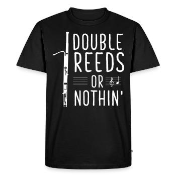 Fassoon, hautbois, clarinette, professeur de musique - T-shirt Premium bio Homme - noir - Devant - Nico (187cm)