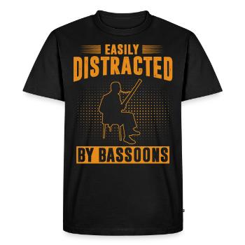 Fassoon, hautbois, clarinette, professeur de musique - T-shirt Premium bio Homme - noir - Devant - Nico (187cm)