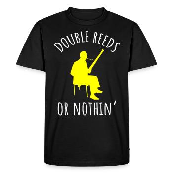 Fassoon, hautbois, clarinette, professeur de musique - T-shirt Premium bio Homme - noir - Devant - Nico (187cm)