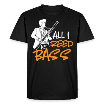 Fassoon, hautbois, clarinette, professeur de musique - T-shirt Premium bio Homme - noir - Devant - Nico (187cm)
