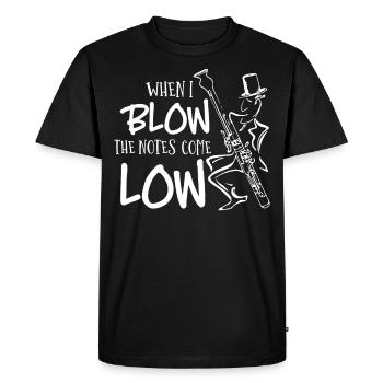 Fassoon, hautbois, clarinette, professeur de musique - T-shirt Premium bio Homme - noir - Devant - Nico (187cm)
