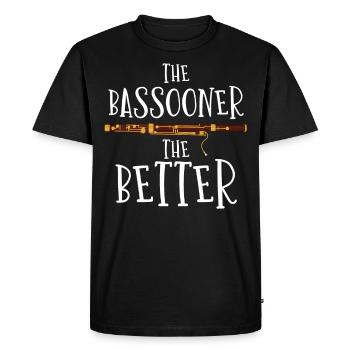 Fassoon, hautbois, clarinette, professeur de musique - T-shirt Premium bio Homme - noir - Devant - Nico (187cm)