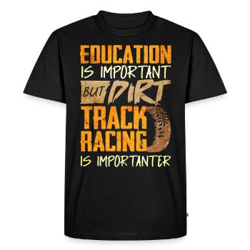 Course sur piste de terre - T-shirt Premium bio Homme - noir - Devant - Nico (187cm)