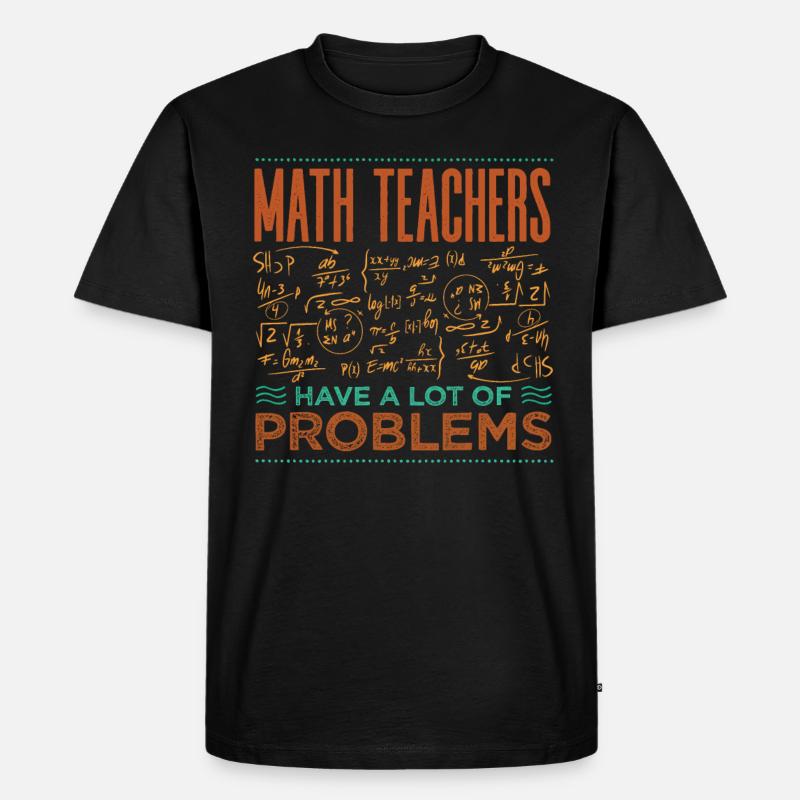 Mathematiklehrer - Männer Premium Bio T-Shirt - Schwarz