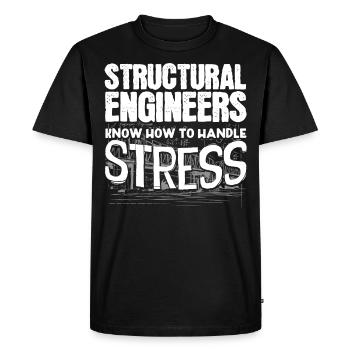 Ingénieurs civils - T-shirt Premium bio Homme - noir - Devant - Nico (187cm)
