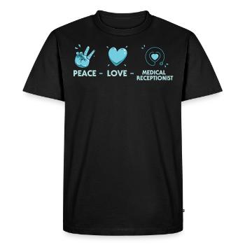 Réceptionniste médicale - T-shirt Premium bio Homme - noir - Devant - Nico (187cm)