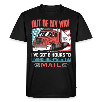 Postal delivery, postal workers - Men's Premium Organic T-Shirt - black - Front - Nico (187cm)