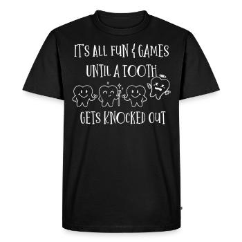 dentiste, dentiste, médecin, dentiste, dentiste - T-shirt Premium bio Homme - noir - Devant - Nico (187cm)