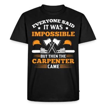 Charpentier, charpentier - T-shirt Premium bio Homme - noir - Devant - Nico (187cm)