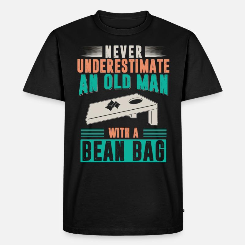 Cornhole-Spieler - Männer Premium Bio T-Shirt - Schwarz