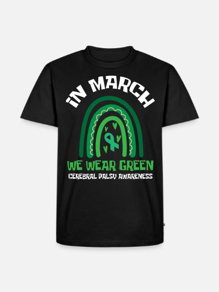 Hebral palsy, cerebral palsy consciousness - Men's Premium Organic T-Shirt - black
