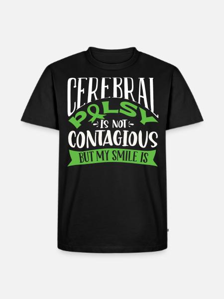 Hebral palsy, cerebral palsy consciousness - Men's Premium Organic T-Shirt - black