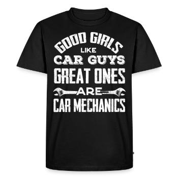 Car mechanic, mechanic, car mechanic - Men's Premium Organic T-Shirt - black - Front - Nico (187cm)