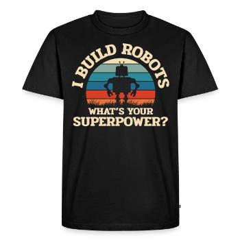 Robotics, robot builders - Men's Premium Organic T-Shirt - black - Front - Nico (187cm)