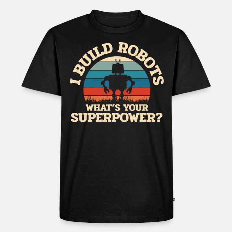 Robotique, constructeurs de robots - T-shirt Premium bio Homme - noir
