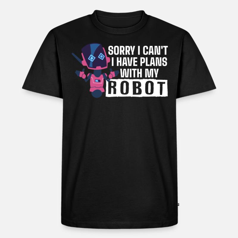 Robotik, Roboterbauer - Männer Premium Bio T-Shirt - Schwarz