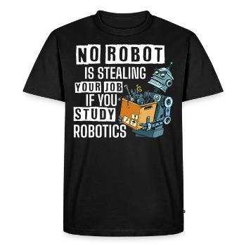 Robotics, robot builders - Men's Premium Organic T-Shirt - black - Front - Nico (187cm)