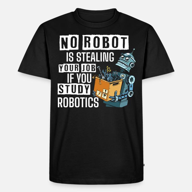 Robotique, constructeurs de robots - T-shirt Premium bio Homme - noir
