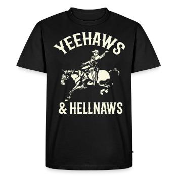 Rodéo, Embellissements, Country, Cowboys - T-shirt Premium bio Homme - noir - Devant - Nico (187cm)