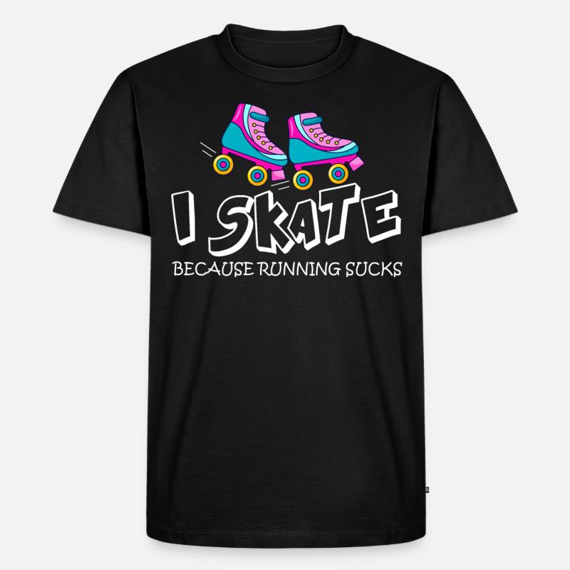 Rollschuhlaufen - Männer Premium Bio T-Shirt - Schwarz