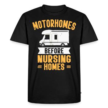Motorhome Camping - Men's Premium Organic T-Shirt - black - Front - Nico (187cm)