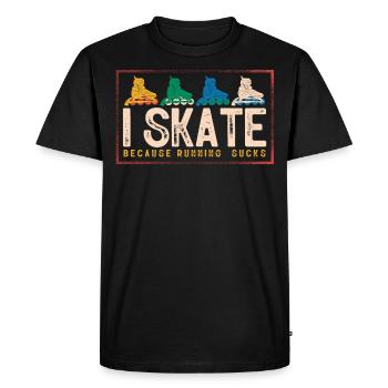Roller skating, skating, roller skating - Men's Premium Organic T-Shirt - black - Front - Nico (187cm)
