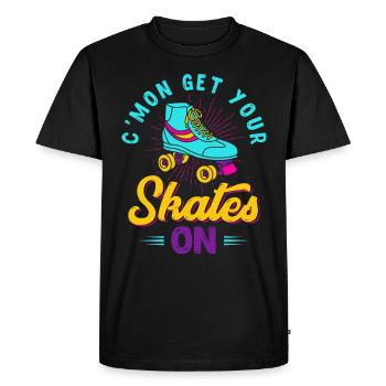 Roller skating, skating, roller skating - Men's Premium Organic T-Shirt - black - Front - Nico (187cm)