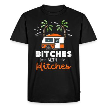 Motorhome camping, RV - Men's Premium Organic T-Shirt - black - Front - Nico (187cm)