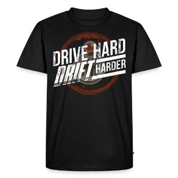 drifting, type de voiture, amoureux de voiture, tuning de voiture - T-shirt Premium bio Homme - noir - Devant - Nico (187cm)