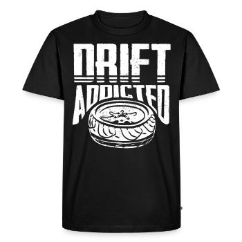 drifting, type de voiture, amoureux de voiture, tuning de voiture - T-shirt Premium bio Homme - noir - Devant - Nico (187cm)