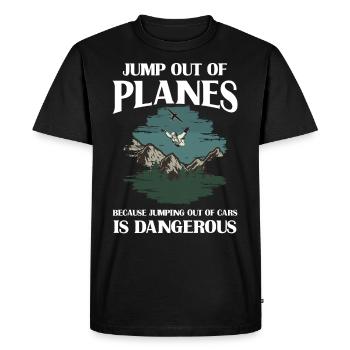 Skydiving, Skydiving - Men's Premium Organic T-Shirt - black - Front - Nico (187cm)